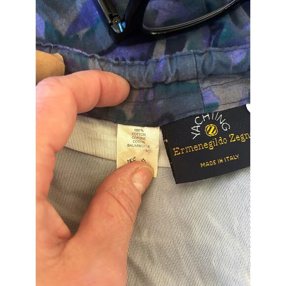 Vintage Yachting Zegna Swimsuit Bathing Swim Trunks Shorts Purple Black M men’s - Picture 7 of 14